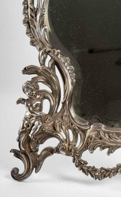 19th Century Silver Plated Bronze Table Mirror-WFS-1419039