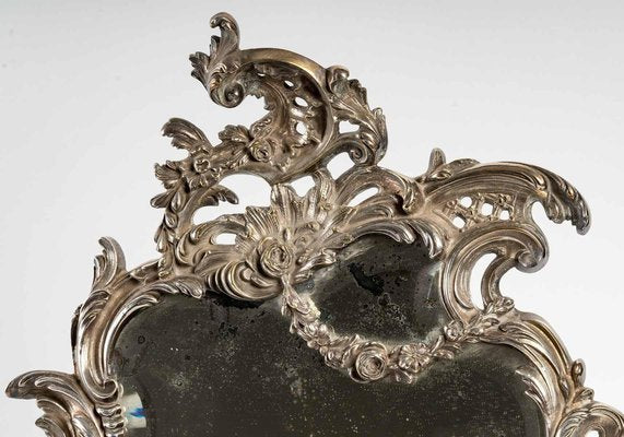 19th Century Silver Plated Bronze Table Mirror-WFS-1419039