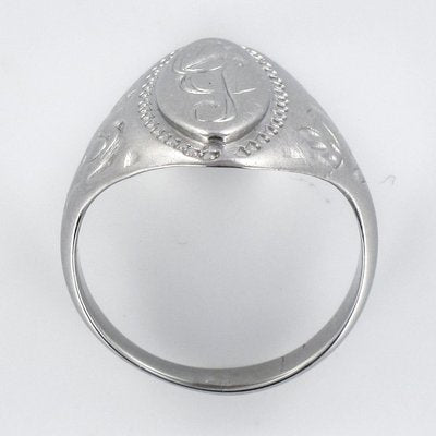 19th Century Silver Unisex Signet Ring-OLU-896501