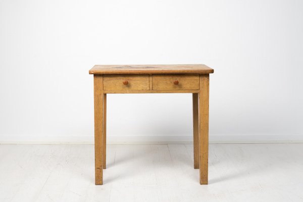 19th Century Simple Swedish Faux Paint Side Table-MJF-1396149