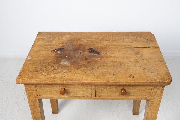 19th Century Simple Swedish Faux Paint Side Table-MJF-1396149