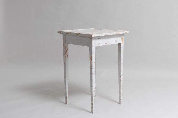 19th Century Small Swedish White Gustavian Side Table-MJF-990221