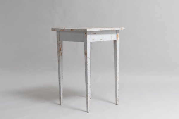 19th Century Small Swedish White Gustavian Side Table-MJF-990221