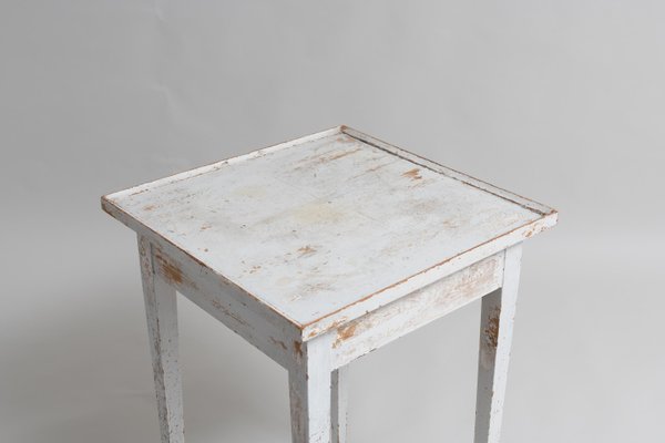 19th Century Small Swedish White Gustavian Side Table-MJF-990221