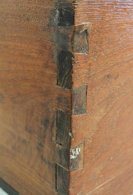 19th Century Solid Ash Trunk with Iron Handles-RVK-724802