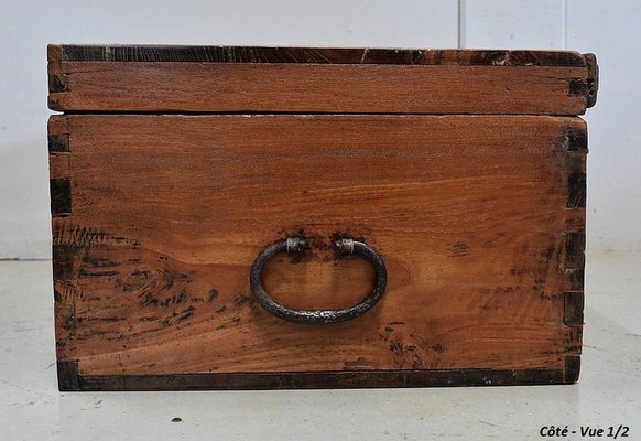 19th Century Solid Ash Trunk with Iron Handles-RVK-724802