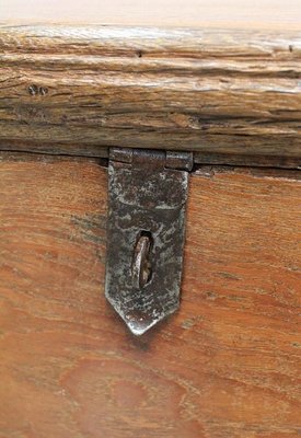 19th Century Solid Ash Trunk with Iron Handles-RVK-724802