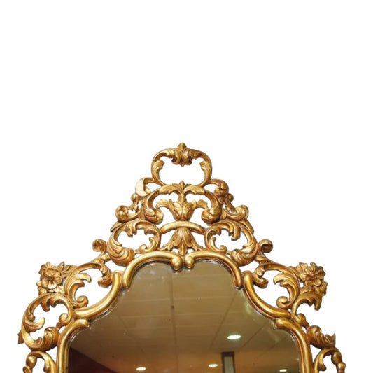 19th Century Spanish Carved Gilt Gold Mirror Cornucopia