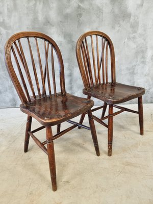 19th Century Stick Back Windsor Chairs, Set of 2-IFQ-2017297