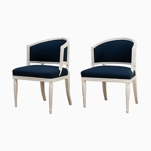 19th Century Swedish Barrel Back Chairs, Set of 2-MJF-931320