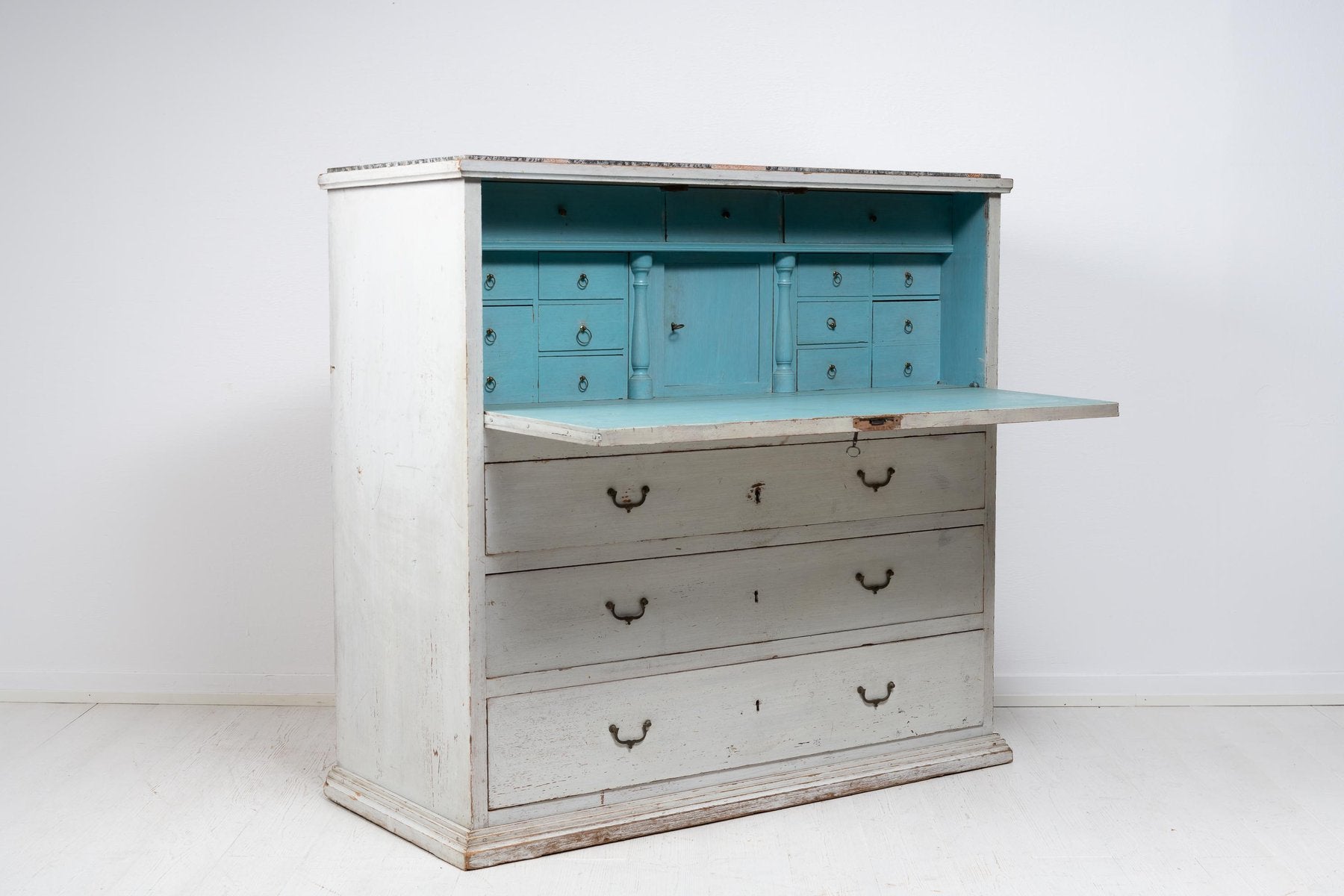 19th Century Swedish Country Folk Art Writing Bureau