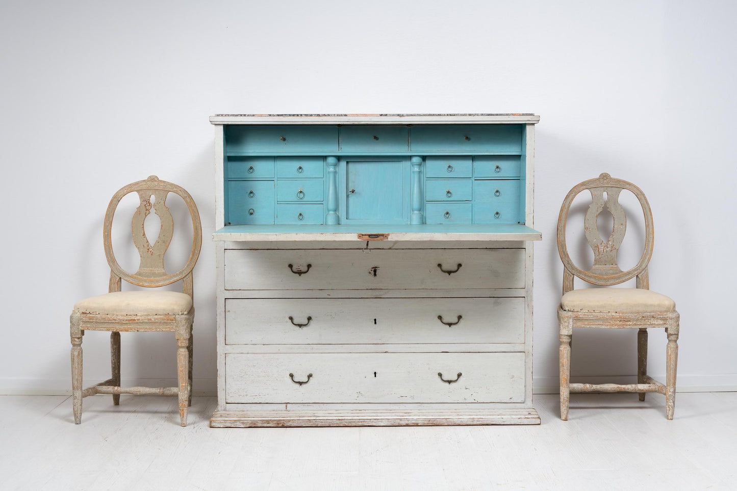 19th Century Swedish Country Folk Art Writing Bureau