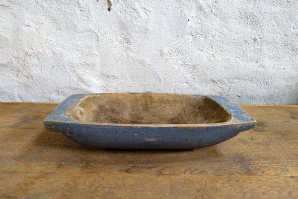 19th Century Swedish Folk Art Blue Colored Farmers Bowl-UYK-1384986