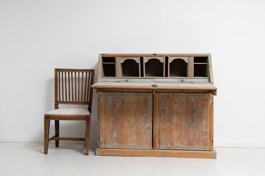 19th Century Swedish Folk Art Country Secretary Desk