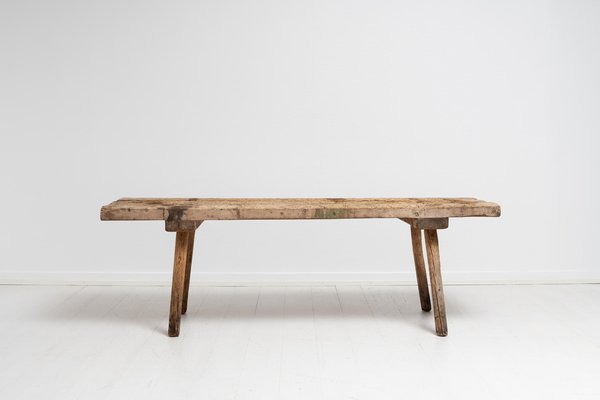 19th Century Swedish Folk Art Work Bench Coffee Table-MJF-1249645