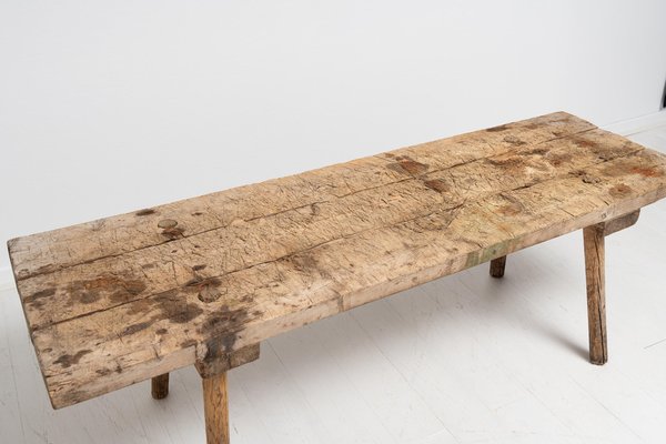 19th Century Swedish Folk Art Work Bench Coffee Table-MJF-1249645