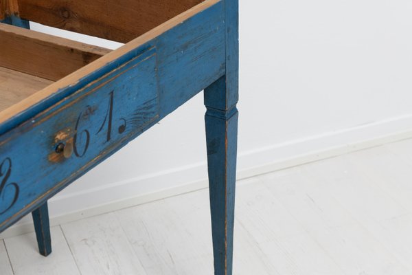 19th Century Swedish Gustavian Style Blue Country Desk-MJF-1252350