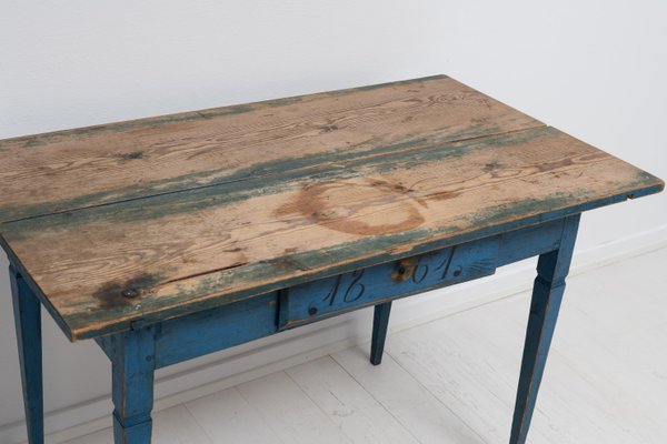 19th Century Swedish Gustavian Style Blue Country Desk-MJF-1252350