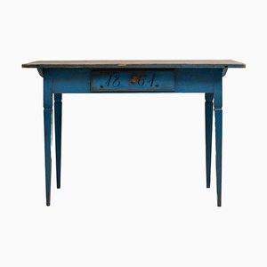 19th Century Swedish Gustavian Style Blue Country Desk-MJF-1252350