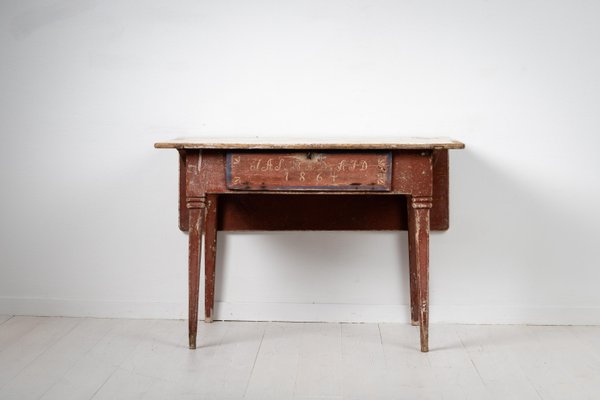 19th-Century Swedish Pine Gustavian Country Side Table-MJF-937034