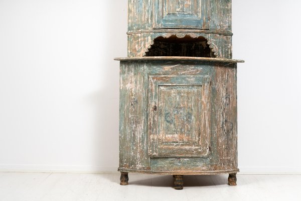 19th Century Swedish Rustic Country Corner Cabinet-MJF-1422527