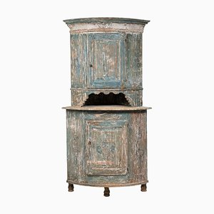 19th Century Swedish Rustic Country Corner Cabinet-MJF-1422527