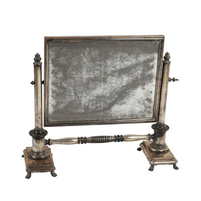 19th Century Table Mirror in Silver Metal, UK-VMM-1339422