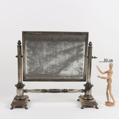 19th Century Table Mirror in Silver Metal, UK-VMM-1339422