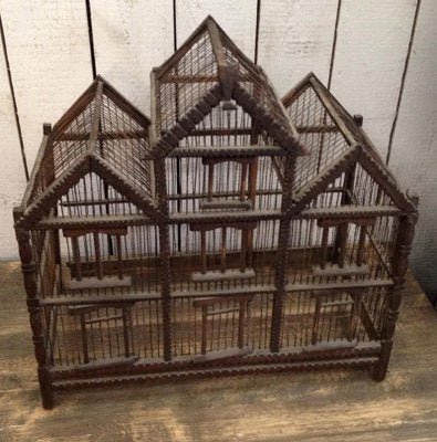 19th Century Tramp Art Birdcage-BA-658398