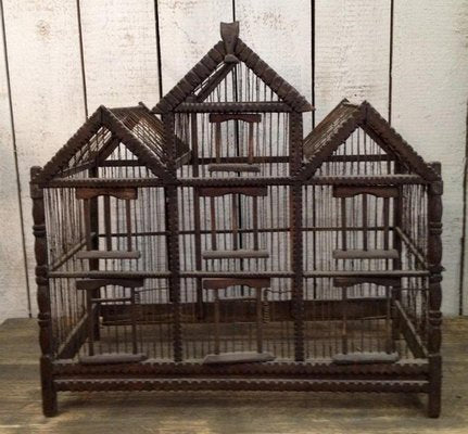 19th Century Tramp Art Birdcage-BA-658398