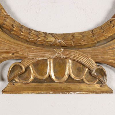 19th Century Upper Door Frieze in Carved and Gilded Wood, Italy-VMM-2033326