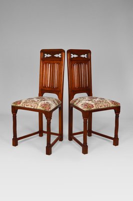 19th Century Victorian Gothic Revival Chairs in Carved Walnut, Set of 2-XNH-698853