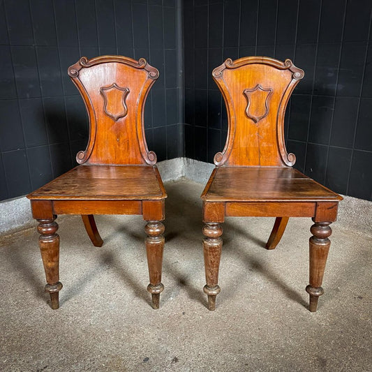 19th Century Victorian William Mahogany Hall Chair