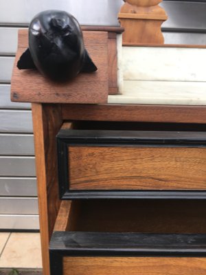 19th Century Walnut and Marble Dressing Table-WQQ-657647