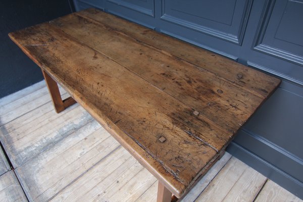 19th Century Walnut and Pine Spanish Trestle Table-TAT-2032436