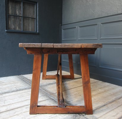 19th Century Walnut and Pine Spanish Trestle Table-TAT-2032436