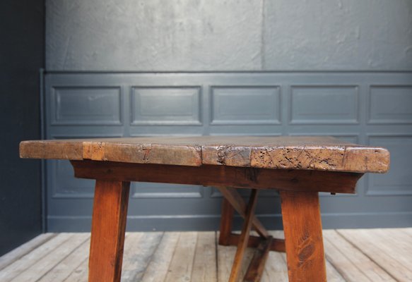 19th Century Walnut and Pine Spanish Trestle Table-TAT-2032436