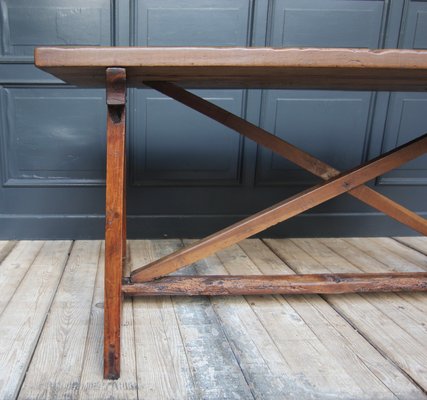 19th Century Walnut and Pine Spanish Trestle Table-TAT-2032436