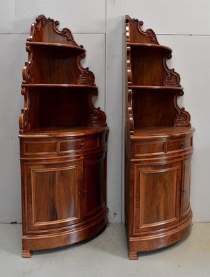 19th Century Walnut Corner Cabinets, Set of 2-RVK-680110