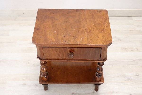 19th Century Walnut Love Nightstand-DCO-1408174