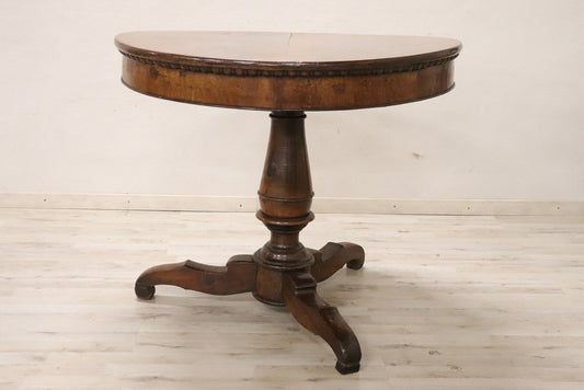 19th Century Walnut Round Center Table