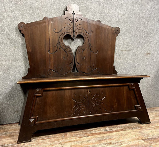 19th Century Wedding Chest in Oak with Brown Patina, 1850s