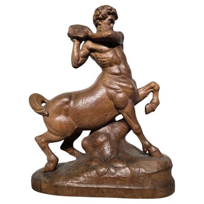 19th-Century Wood Centaur Sculpture, 1890s-FDW-2039623