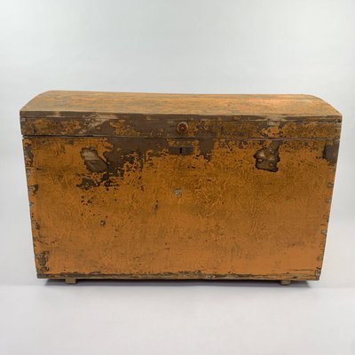 19th Century Wooden Chest or Floor Trunk in Original Paint-TZ-780148