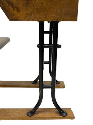 19th Century Wooden Children's School Desk-UCH-1768137