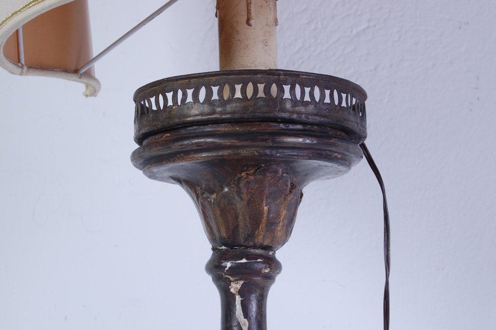 19th Century Wooden Floor Lamp