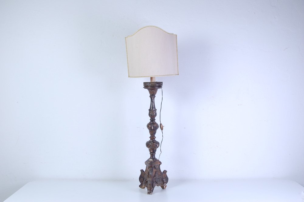 19th Century Wooden Floor Lamp