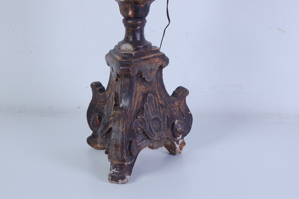 19th Century Wooden Floor Lamp