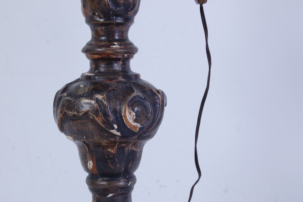 19th Century Wooden Floor Lamp