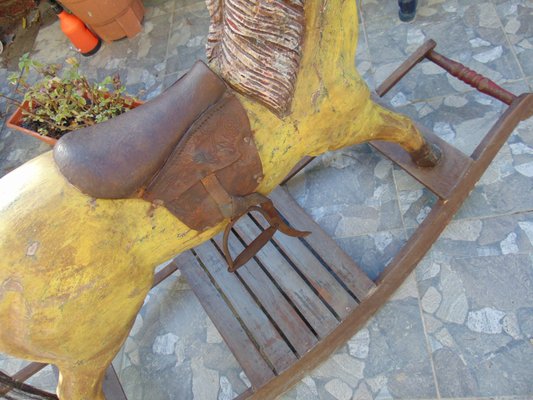 19th Century Wooden Rocking Horse-CAQ-1436326